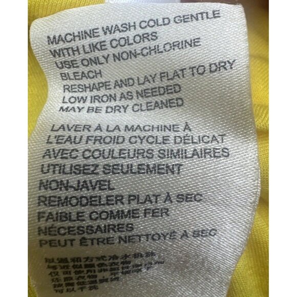 Anthropologie Women’s Cosette Yellow Lined Cutout Overlay Tank Top Sz XS - Picture 8 of 8